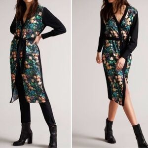 Ted Baker Tilja Longline Woven Front Cardigan